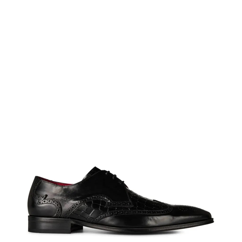 Shoes*Jeffery West Scarface Leather Oxford Shoes in Black