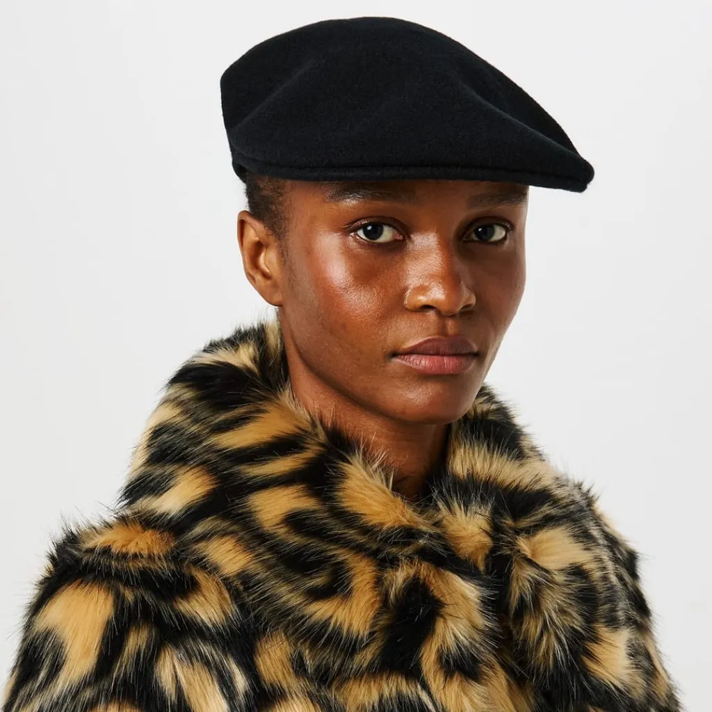 Caps-Hats*Kangol Womens Wool 504 Flat Cap in Black