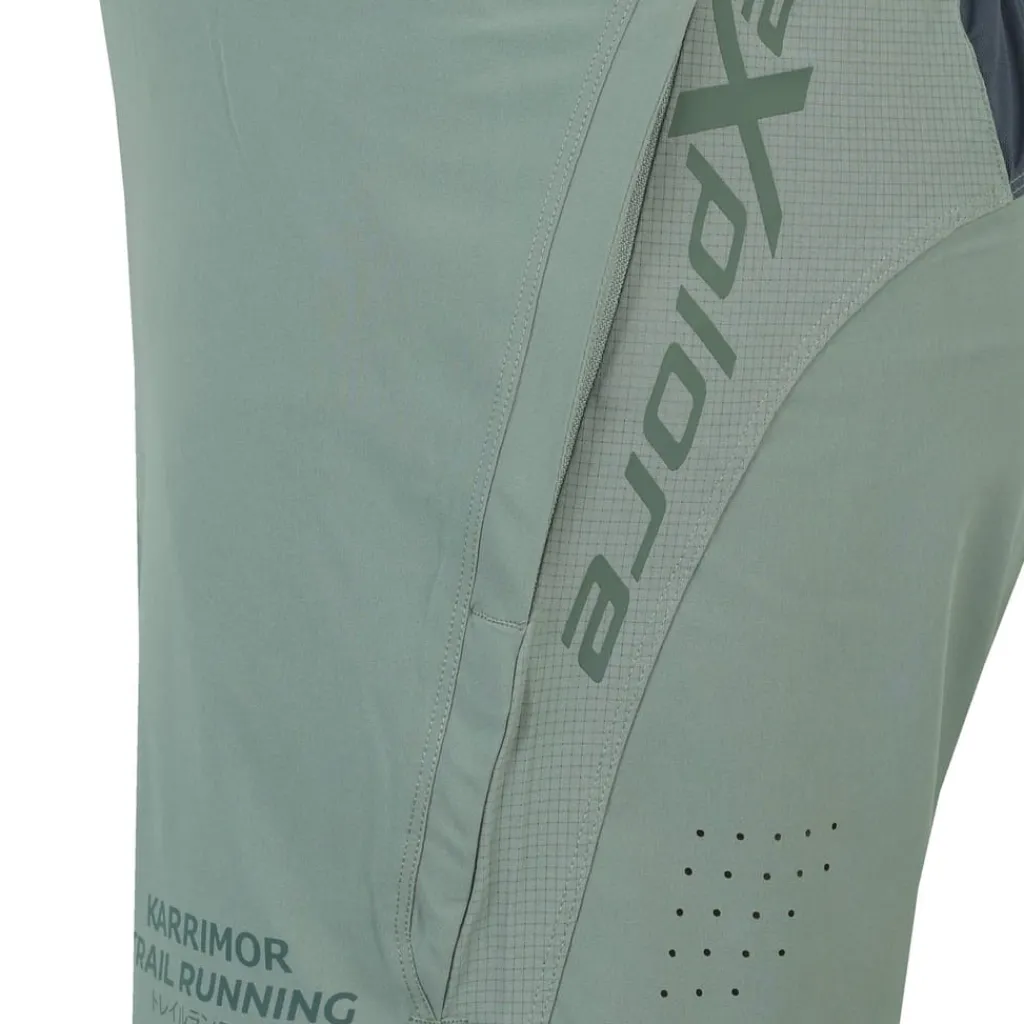 Fitness And Gym Shorts*Karrimor Logo Athletic Shorts in Green