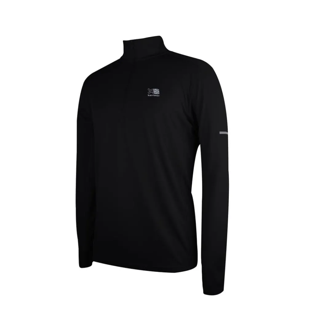 Fitness And Gym Tops|Fitness And Gymwear*Karrimor Mens Long Sleeve Zip Top in Black