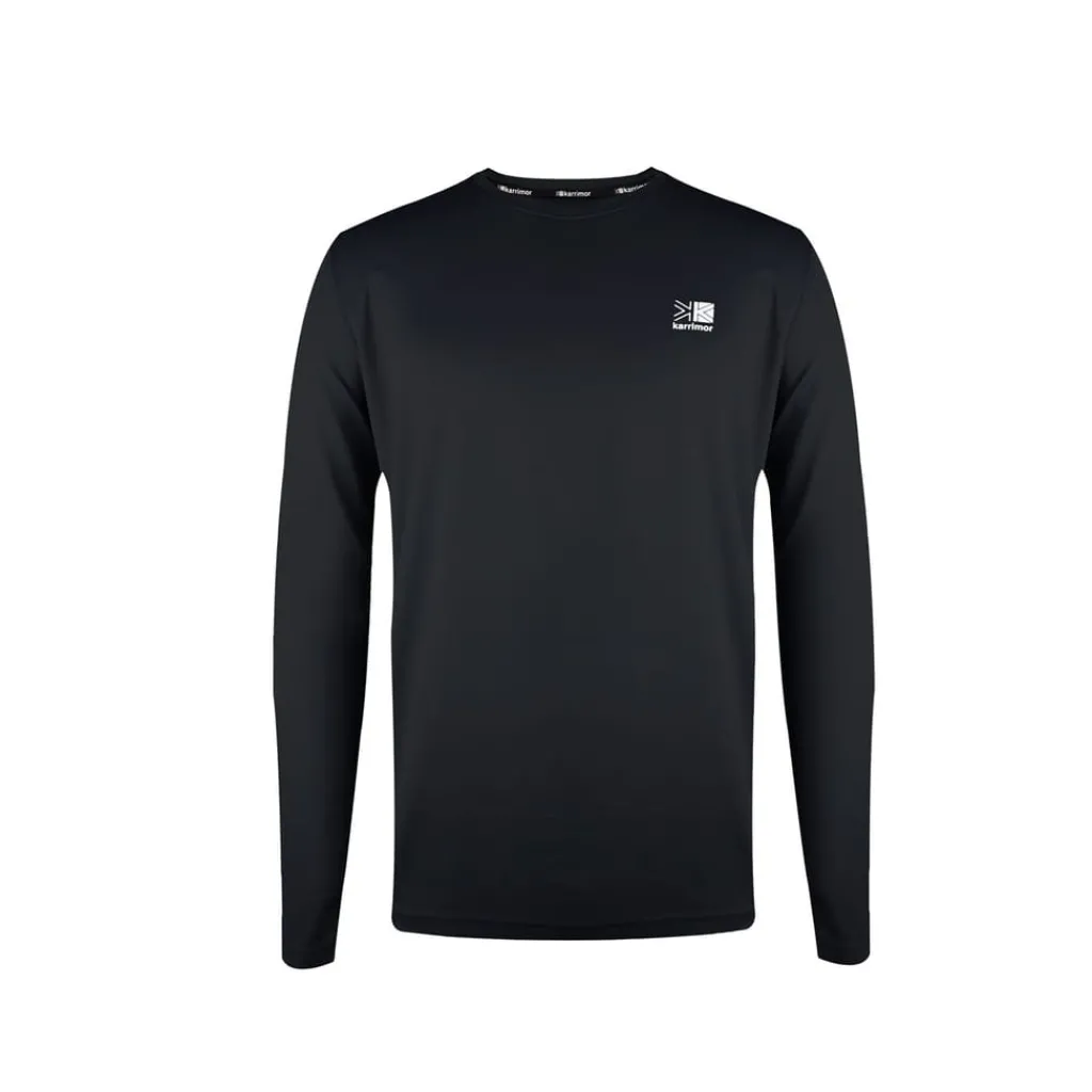 Fitness And Gym Tops|Fitness And Gymwear*Karrimor Mens Long Sleeve Run T-Shirt in Black