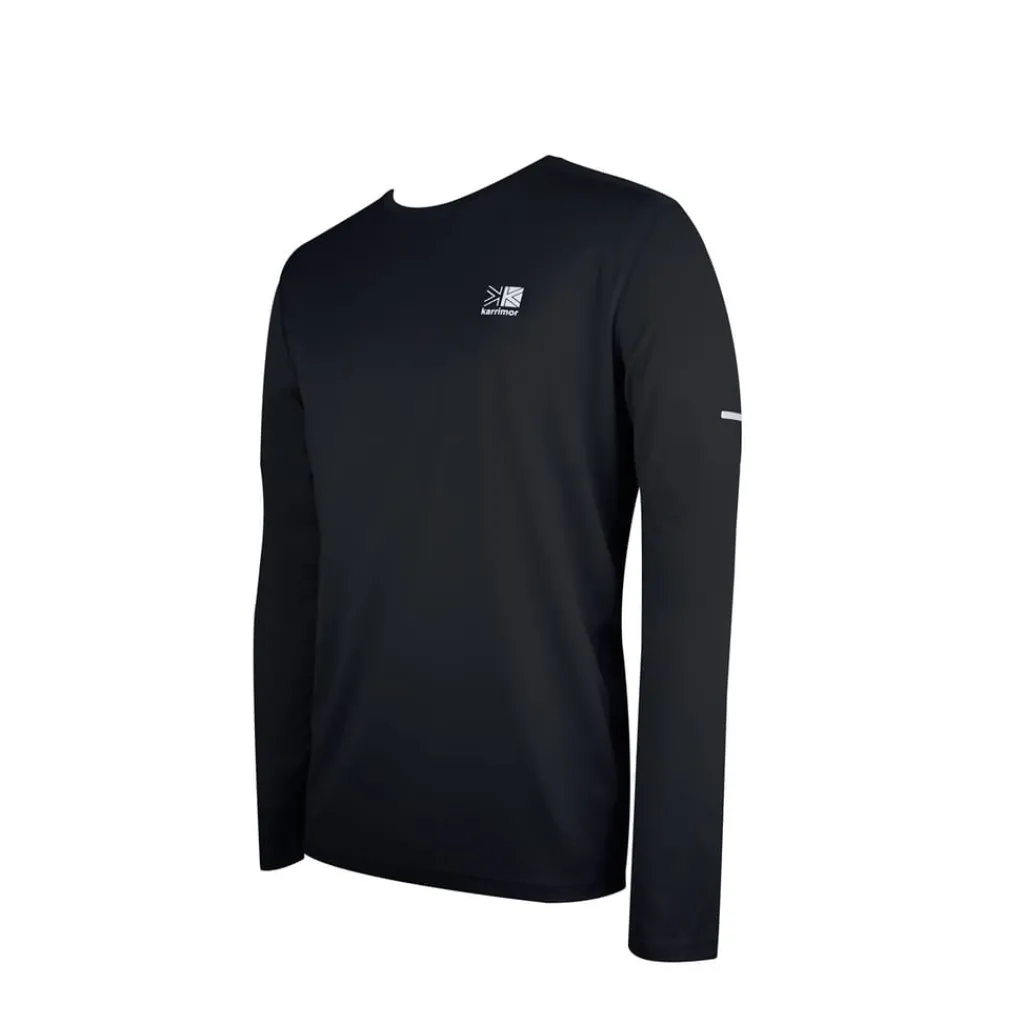 Fitness And Gym Tops|Fitness And Gymwear*Karrimor Mens Long Sleeve Run T-Shirt in Black