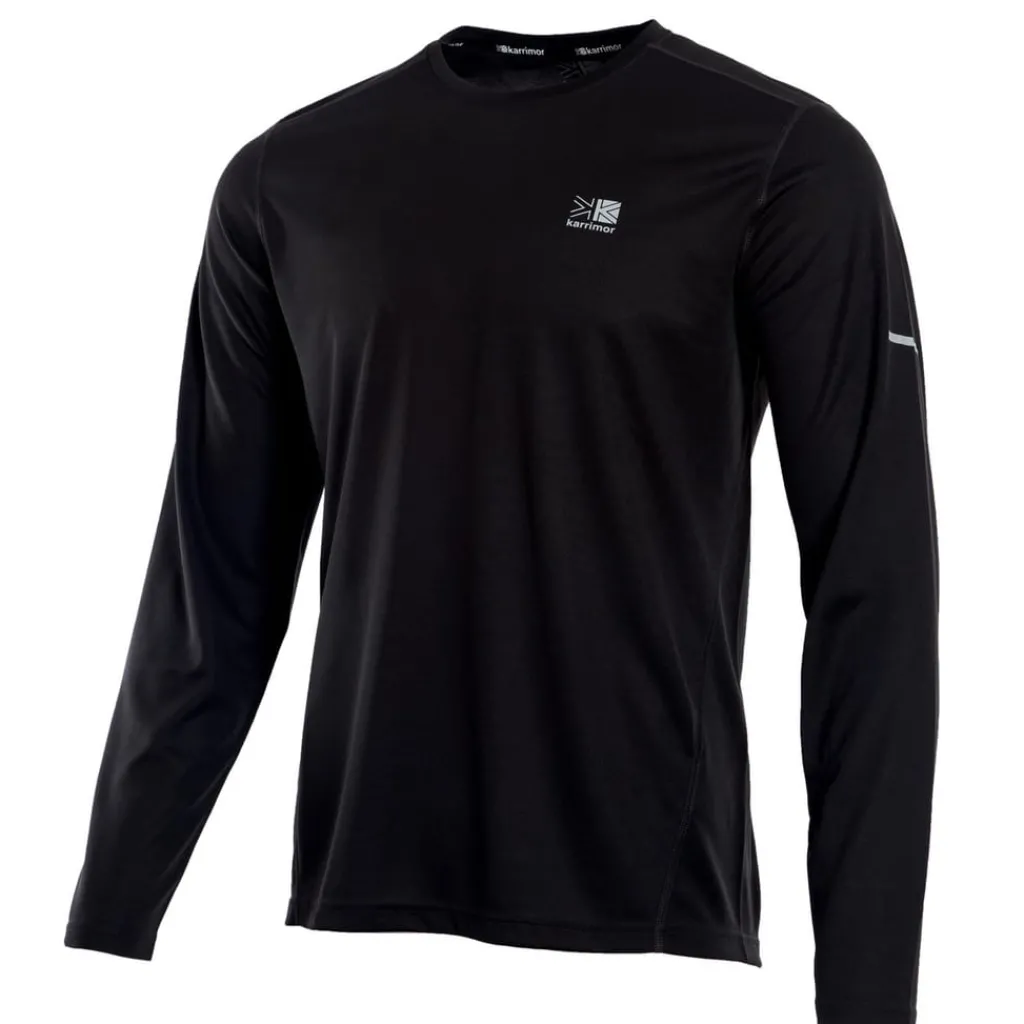 Fitness And Gym Tops|Fitness And Gymwear*Karrimor Mens Long Sleeve Run T-Shirt in Black