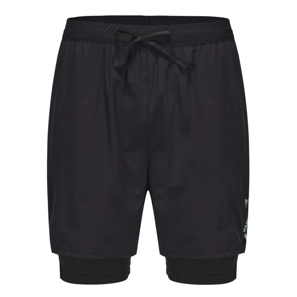 Fitness And Gym Shorts*Karrimor Mens X 2in1 Shorts in Black