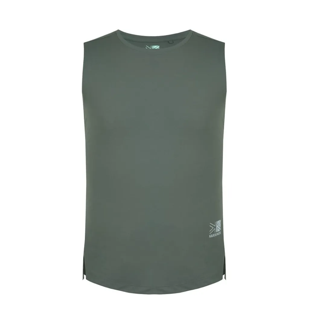 Fitness And Gymwear*Karrimor Regular Fit Crew Neck Tank in Green