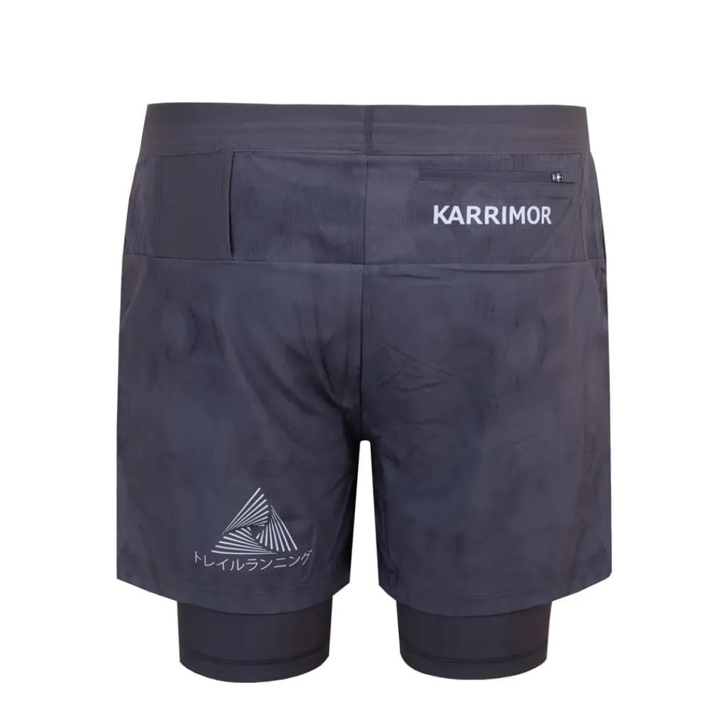 Fitness And Gym Shorts*Karrimor Running Club Trail 2 In 1 Shorts in Black