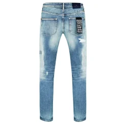 Jeans*KSUBI Distressed Relaxed Fit Jeans in Blue