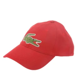 Caps-Hats*Lacoste Adjustable Cotton Twill Cap in Red