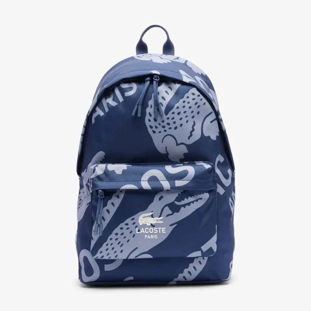 Bags*Lacoste Aop Backpack Sn52 in Blue