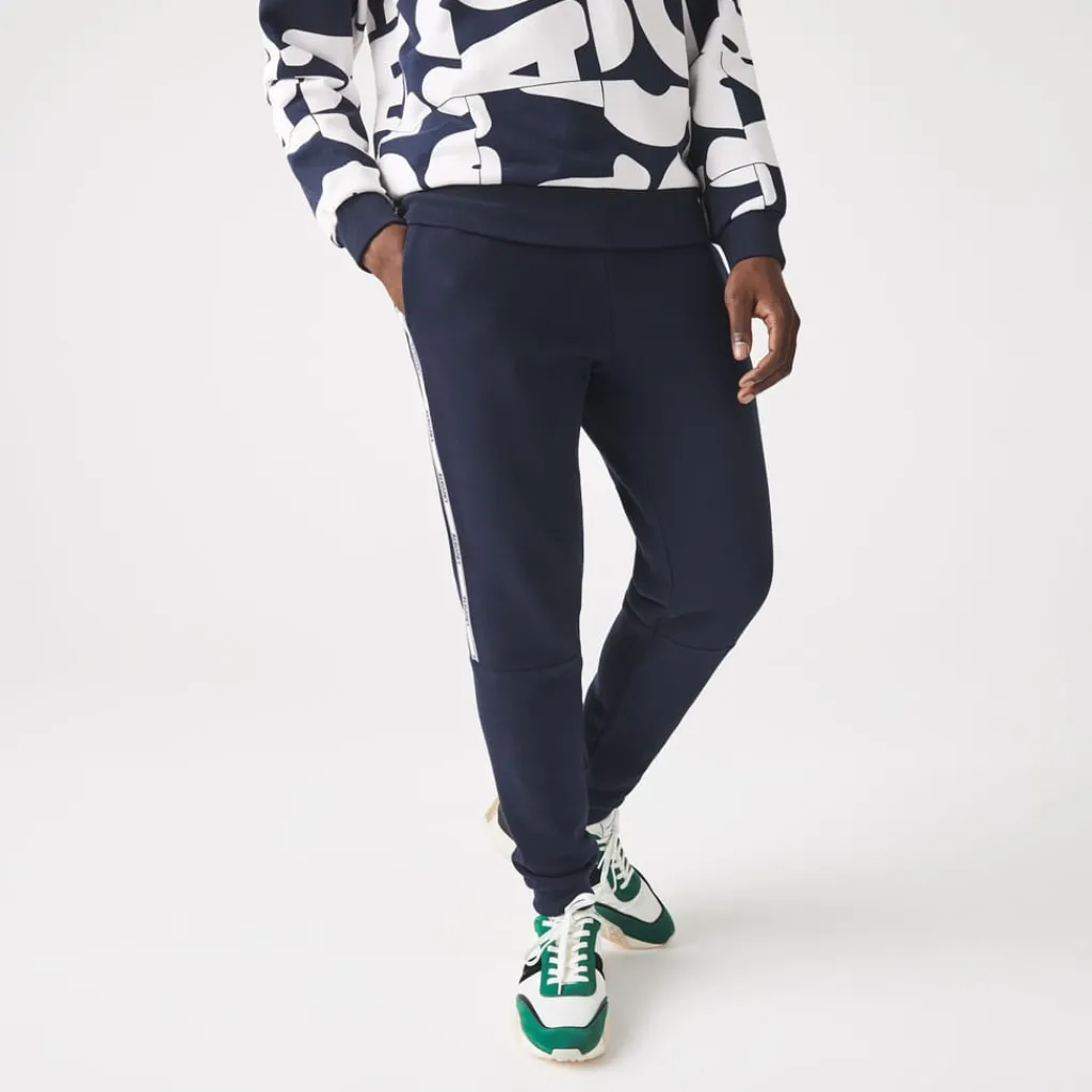 Trousers*Lacoste Branded Tape Joggers in Blue
