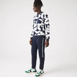 Trousers*Lacoste Branded Tape Joggers in Blue