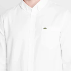 Shirts*Lacoste Button Down Oxford Shirt in White