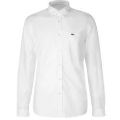 Shirts*Lacoste Button Down Oxford Shirt in White