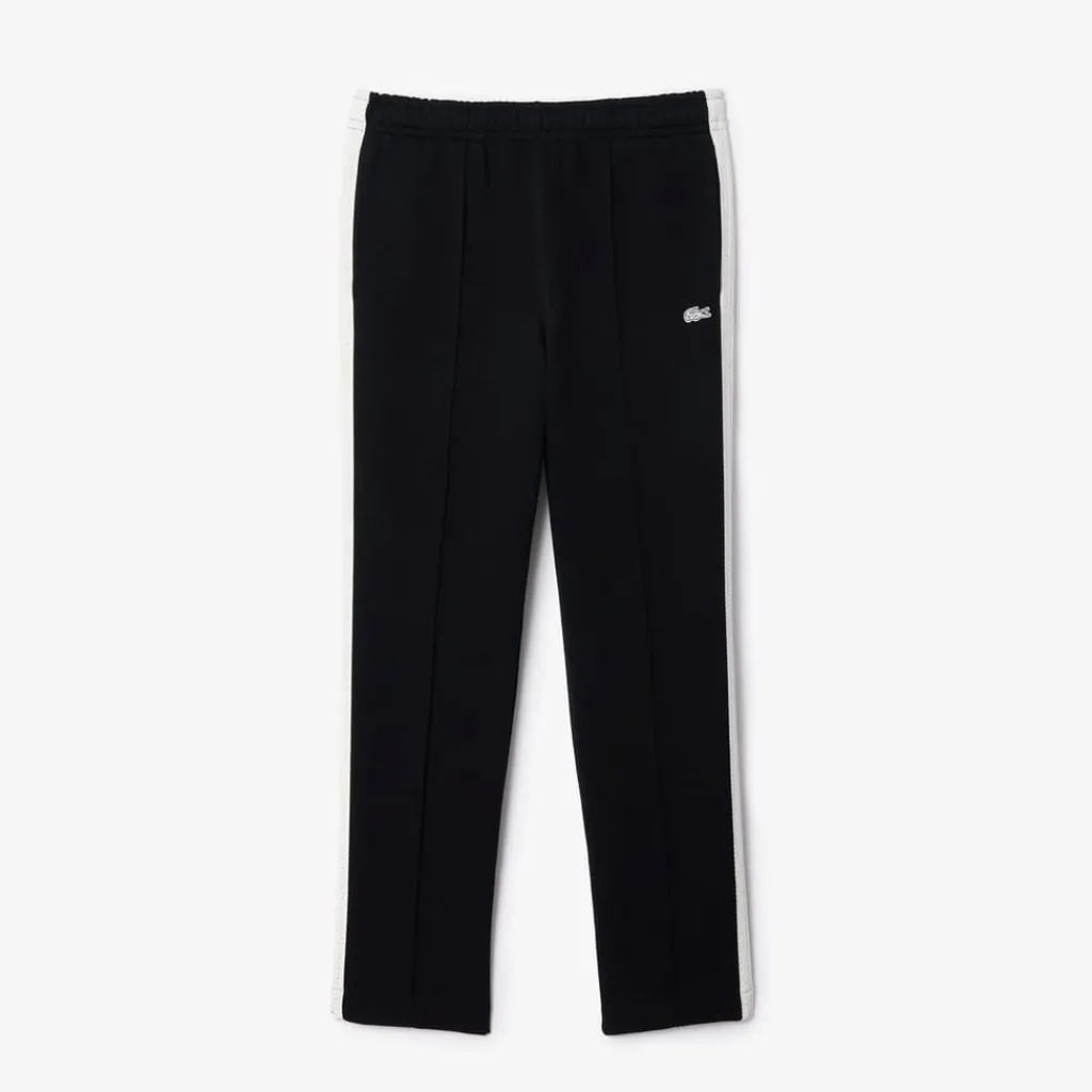 Trousers*Lacoste Collared Neck Short Sleeve Shirt Jogger Suit in Black