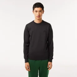 Knitwear*Lacoste Crew Neck Regular Fit Sweater in Black