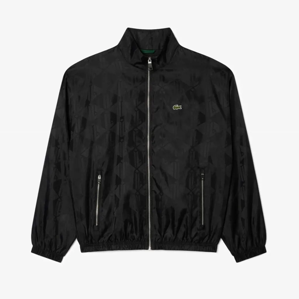 Tracksuits*Lacoste Crocodile Print Aop Mono Track Jacket in Black
