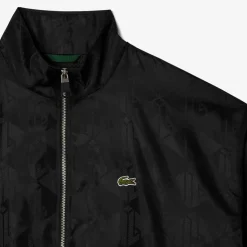 Tracksuits*Lacoste Crocodile Print Aop Mono Track Jacket in Black