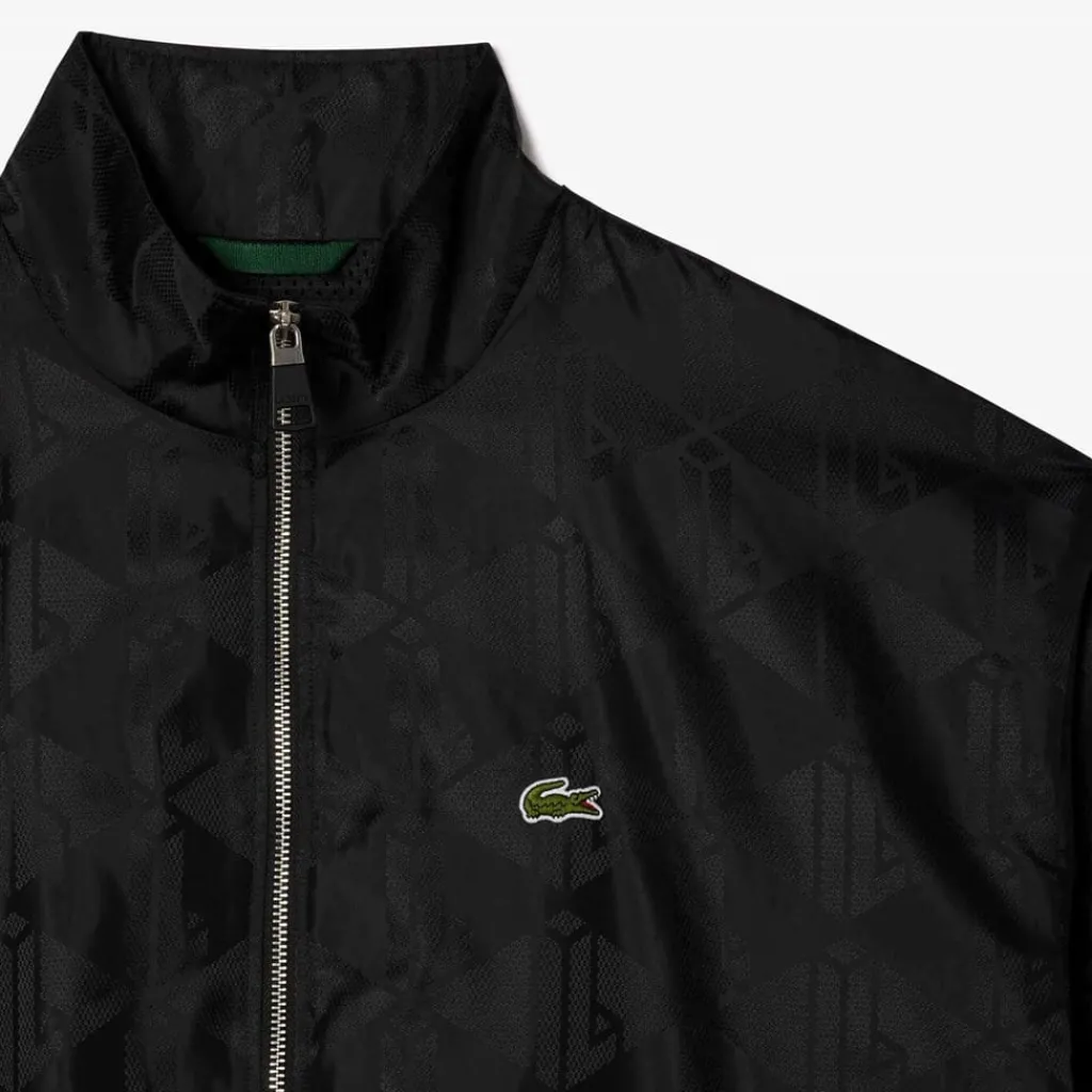 Tracksuits*Lacoste Crocodile Print Aop Mono Track Jacket in Black
