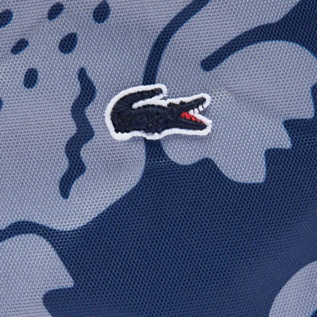 Bags*Lacoste Crocodile Print Backpack in Blue