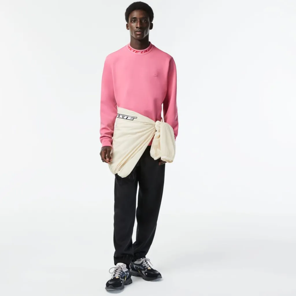 Sweatshirts*Lacoste Double Sided Logo Collar Sweatshirt in Pink