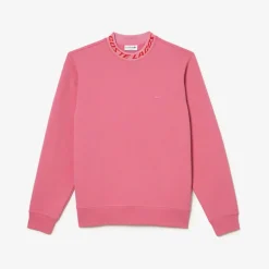Sweatshirts*Lacoste Double Sided Logo Collar Sweatshirt in Pink