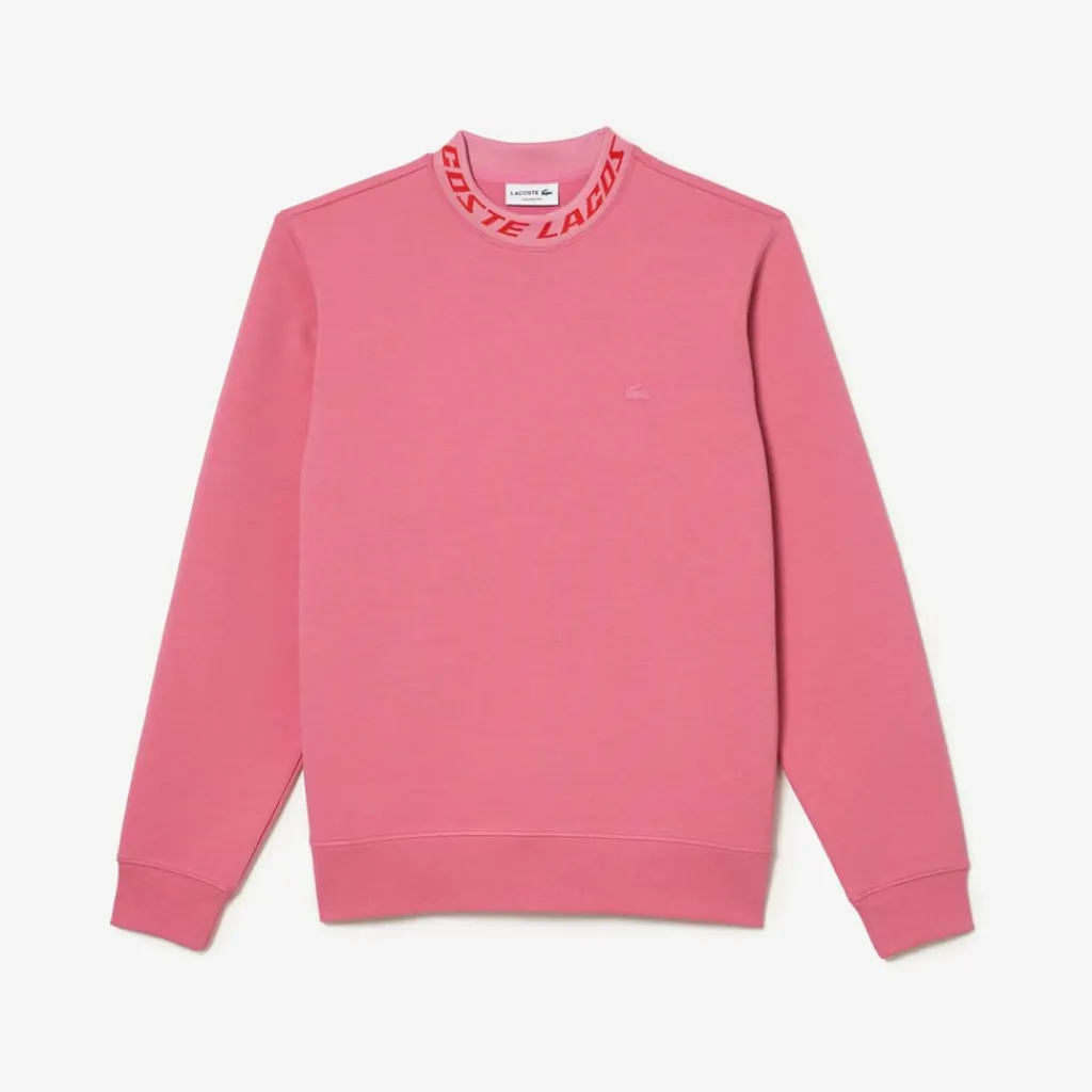 Sweatshirts*Lacoste Double Sided Logo Collar Sweatshirt in Pink