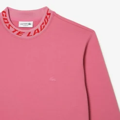 Sweatshirts*Lacoste Double Sided Logo Collar Sweatshirt in Pink