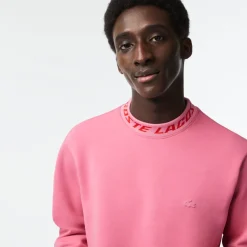 Sweatshirts*Lacoste Double Sided Logo Collar Sweatshirt in Pink