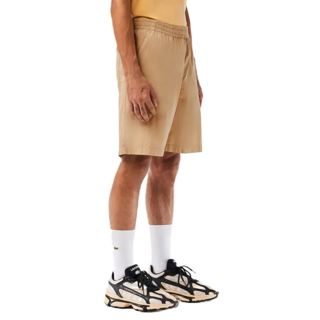 Shorts*Lacoste Effortless Bermuda Shorts with Elasticated Waistband in Beige