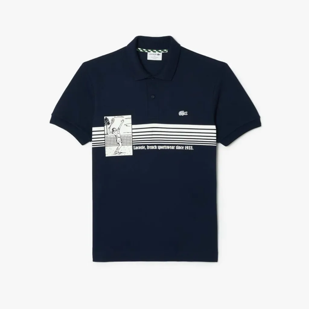 Polo Shirts*Lacoste French Made Classic-Fit Polo Shirt in Blue