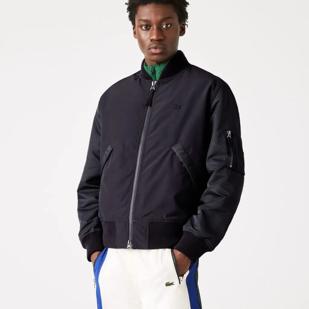 Coats And Jackets*Lacoste Full Zip Bomber Jacket in Navy