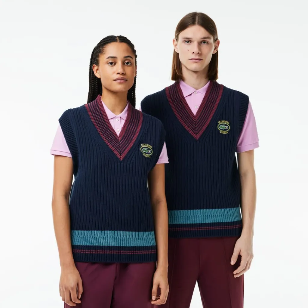 Sweatshirts*Lacoste Heavy Cotton Badge Accent Tennis Sweatshirt in Navy