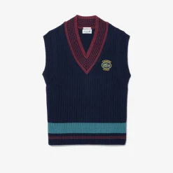 Sweatshirts*Lacoste Heavy Cotton Badge Accent Tennis Sweatshirt in Navy