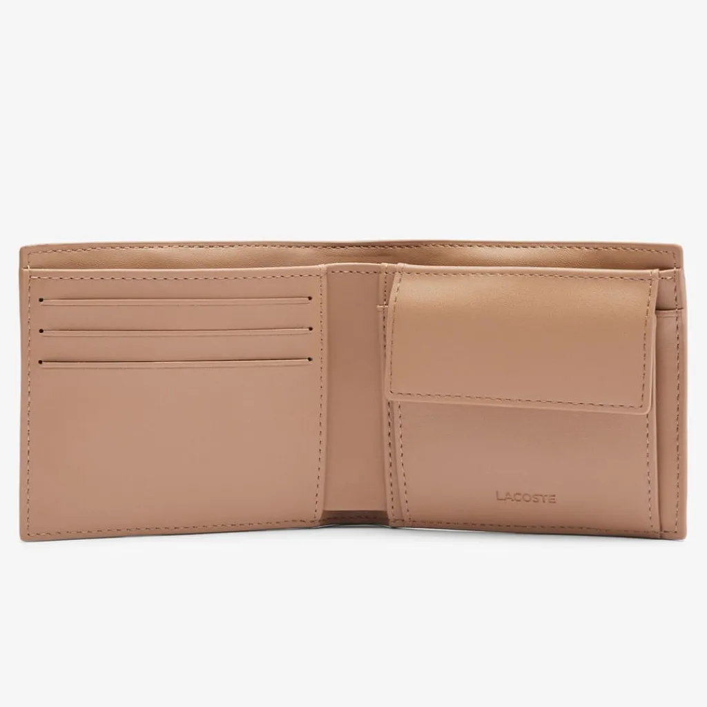 Wallets*Lacoste Holiday Leather Billfold in Brown