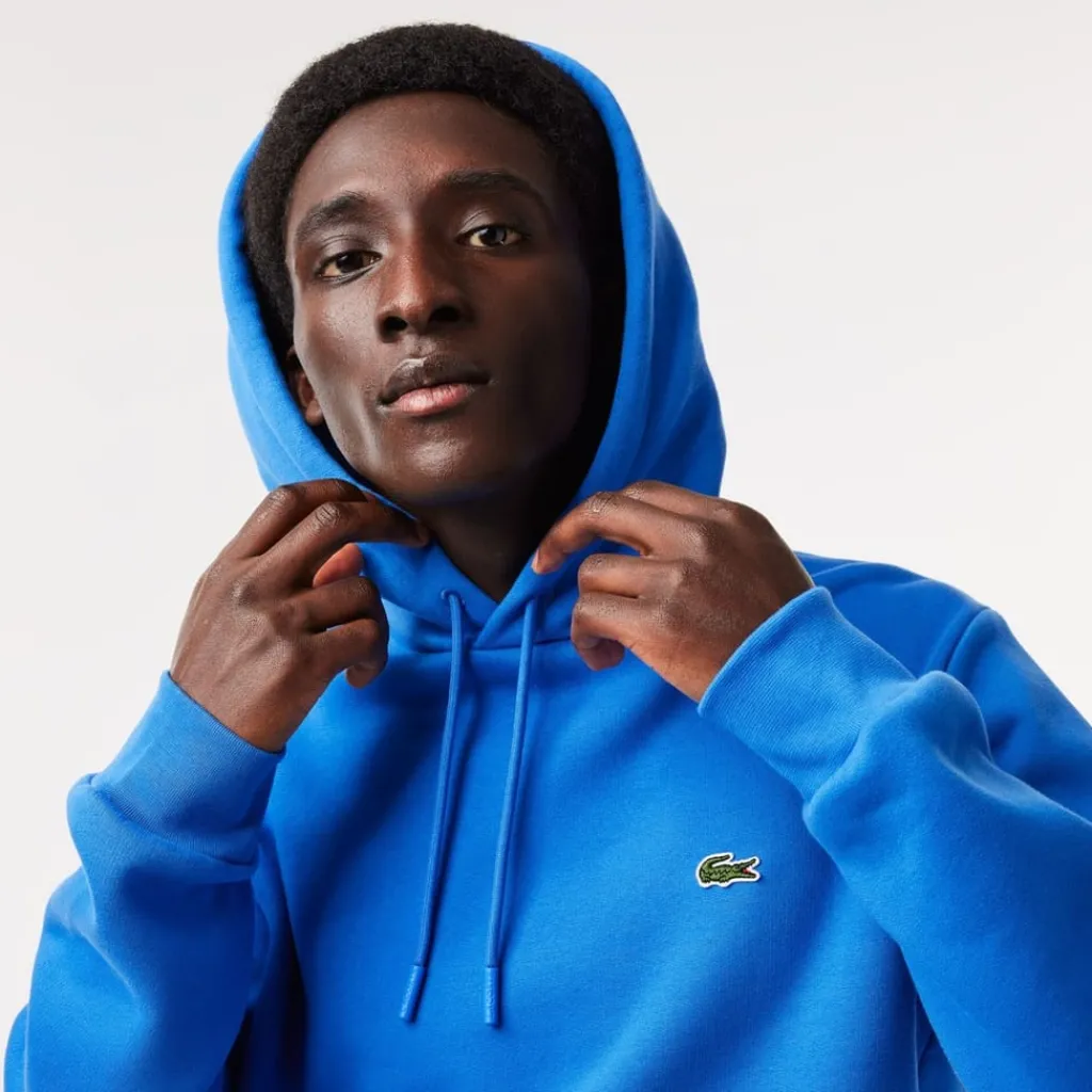 Hoodies*Lacoste Hooded Regular Fit Sweatshirt in Blue