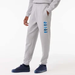 Trousers*Lacoste Iconic Print Jogger Track Pants in Grey