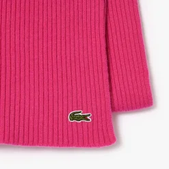 Gloves-Scarves-Umbrellas*Lacoste Knitted Scarf Mens in Red