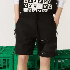 Shorts*Lacoste x Minecraft Nylon Bermuda Shorts in Black