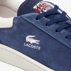 Trainers|Footwear*Lacoste Lineshot Leather Logo Trainers in Blue