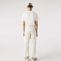 Trousers*Lacoste Live Heritage Patchwork Organic Cotton Pants in Multi colour