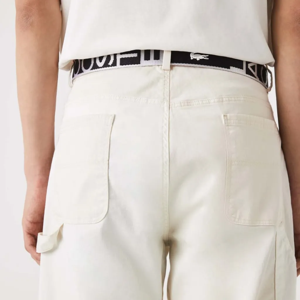 Trousers*Lacoste Live Heritage Patchwork Organic Cotton Pants in Multi colour