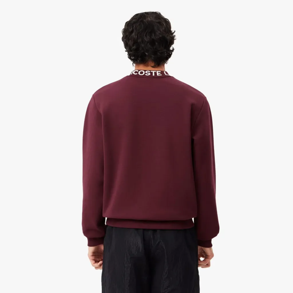 Sweatshirts*Lacoste Logo Crewneck Sweatshirt in red maroon