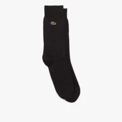 Underwear And Socks*Lacoste Long Cotton Marl Socks in Black