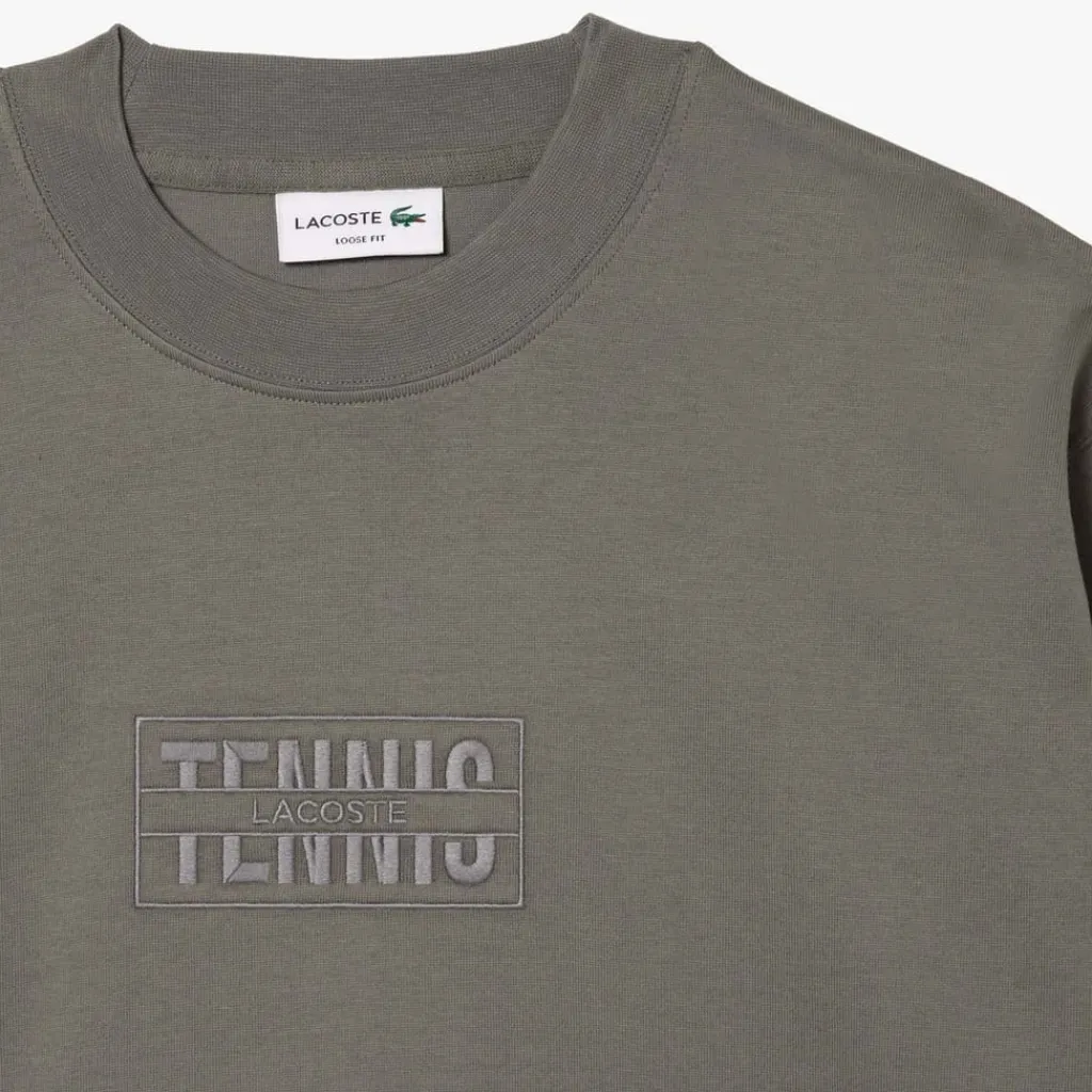 T-Shirts And Vests*Lacoste Long Sleeve Loose Fit Cotton T-Shirt in Grey