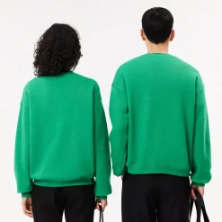 Sweatshirts*Lacoste Loose Fit Badge Accent Fleece Sweatshirt in Green