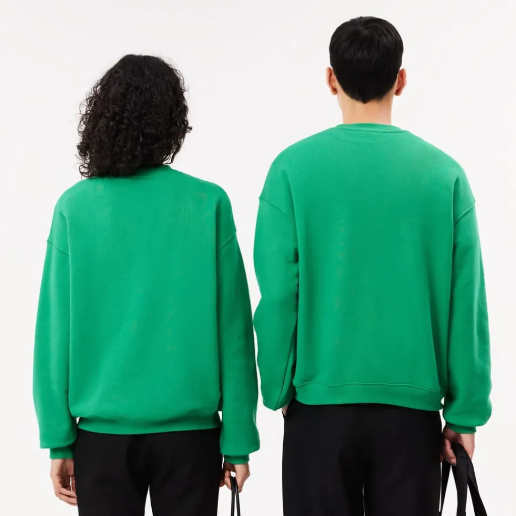 Sweatshirts*Lacoste Loose Fit Badge Accent Fleece Sweatshirt in Green