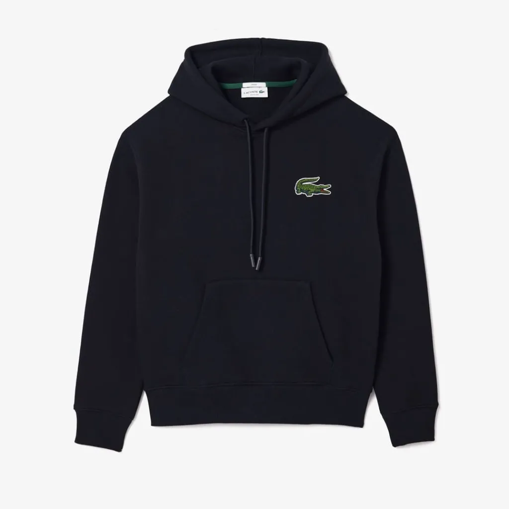Sweatshirts*Lacoste Loose Fit Fleece Hoodie in Black