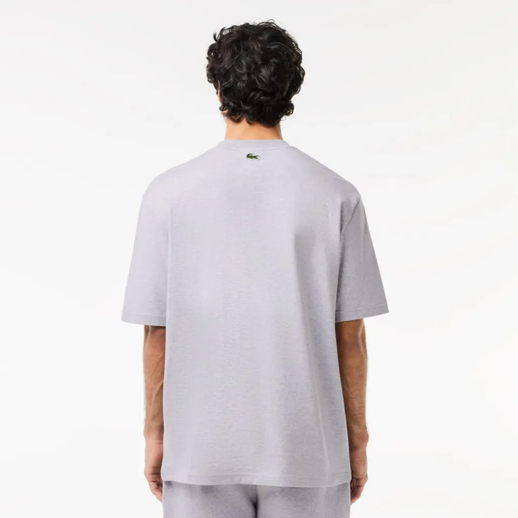 T-Shirts And Vests*Lacoste Loose Fit Heavy Cotton Printed T-Shirt in Grey