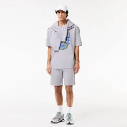 T-Shirts And Vests*Lacoste Loose Fit Heavy Cotton Printed T-Shirt in Grey