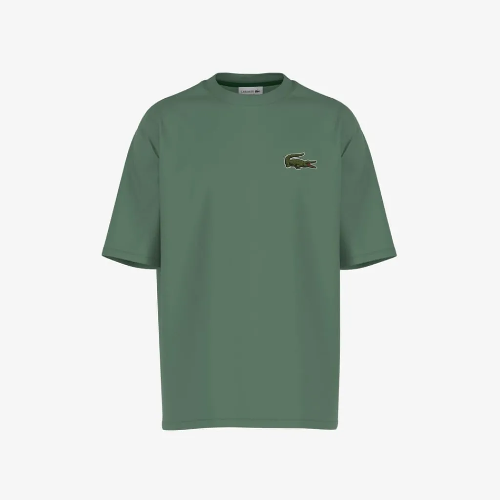 T-Shirts And Vests*Lacoste Loose Fit Large Crocodile Organic T-Shirt in Green